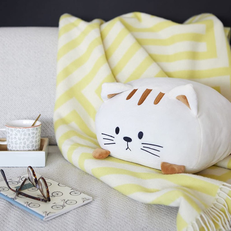 balvi Kitty Cat-Shaped Cushion Comfortable and Very Soft Polyester