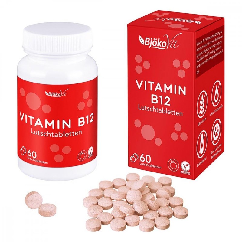 BjökoVit Vitamin B12 Lozenges, Pack of 60 Tablets