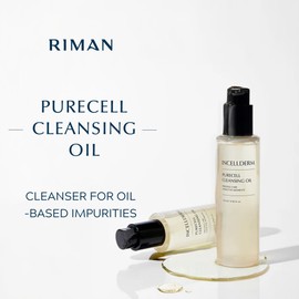 Riman Incellderm Purecell Cleansing Oil | 4.9 fl oz | Gentle Makeup Remover and Hydrating Cleanser | Suitable for Various Skin Types | Lightweight, Plant-Based Formula