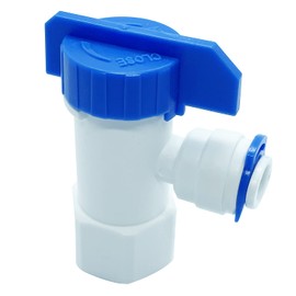 ZIGZAGSTORM Ball Valve for Tank 1/4 inch NPTF 1/4 inch Output Quick Connect Tube for for Reverse Osmosis Water Storage Tanks