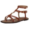 Sam Edelman Talya Flat Sandal Honey Brown 6.5 Medium