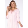 e.Femme® LEDA Women's Nightdress 3/4 Sleeve Cotton/Modal, pink