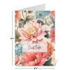 Blooming Pink Note Cards - Set of 12 4 1/4"