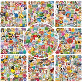 QKilisy 600PCS Cute Stickers for Kids Teens, Water Bottle Stickers Vinyl Waterproof Stickers for Classroom, VSCO Aesthetic Sticker Packs for Boys Girls, Cool Funny Stickers for Laptop
