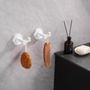 GERZWY White Bathroom Hooks, Double Towel Robe/Coat Clothes Hook Stainless