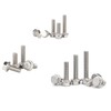 LBY - 10 tornillos hexagonales de brida de 5/16-18 x