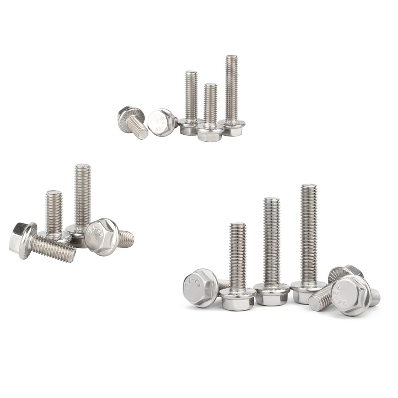 LBY - 10 tornillos hexagonales de brida de 5/16-18 x