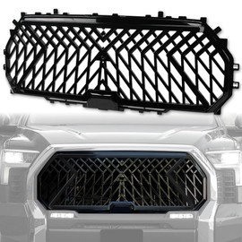 TLAPS 7422449031040 Compatible With 2022-2024 Toyota Tundra Glossy Black Mesh Front Bumper Grill Grille