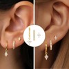 GlamRays Gold Earrings Set for Women, Filigree 14K Gold-Plated Earrings,