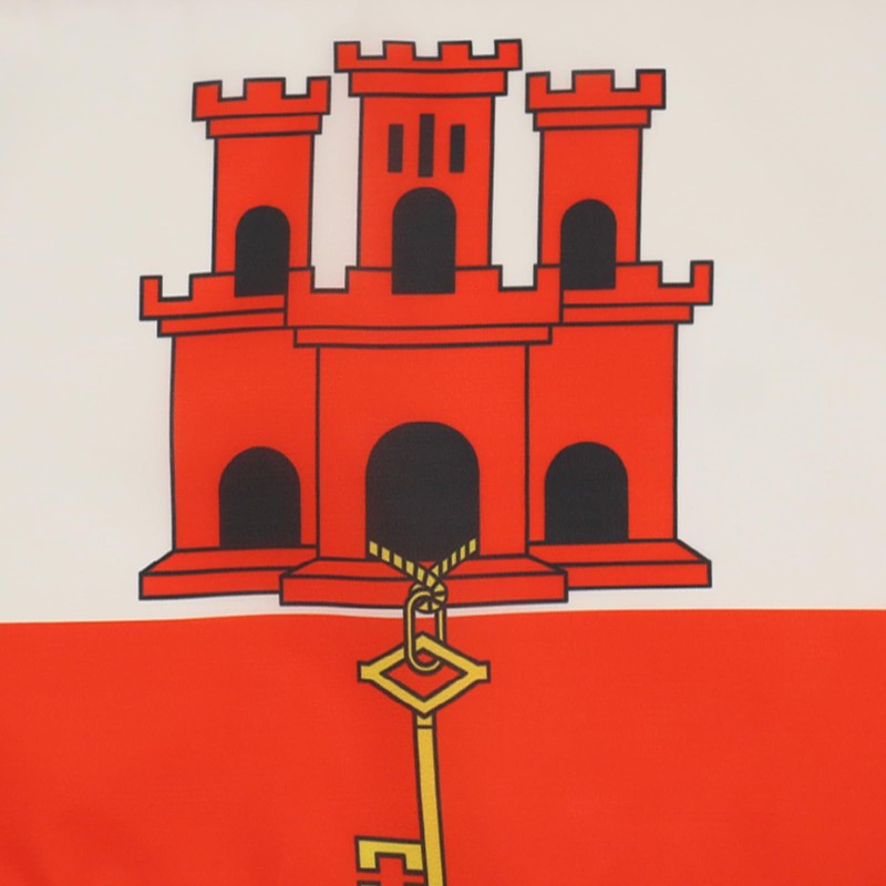 Gibraltar Flag 18'' x 12'' cords - Gibraltarian SMALL flags