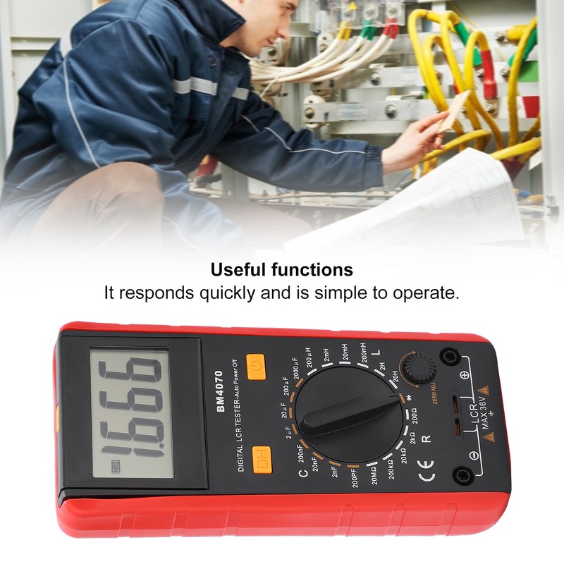 BM4070 Multimeter LCD Compact Portable PowerSaving Durable Industrial Resistance Meter