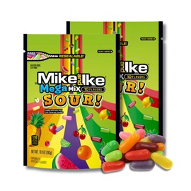 Mike & Ike 10 oz. Bags - Chewy Candy - Gift Pack of 2 By Lyza's Sweets & Treats (Mega Sour Mix)