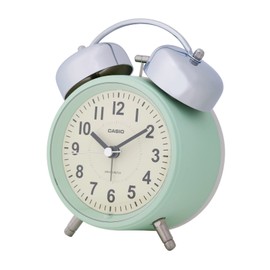 Casio TQ-720J-3JF Alarm Clock, Radio, Green, Analog, Loud Volume, Twin Bell, Snooze Function, Light Included