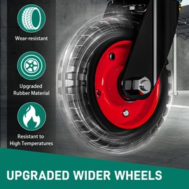 DOZAWA 6 Inch Heavy Duty Caster Wheels Set of 4 (2 Swivel & 2 Fixed), 330lb Capacity per Wheel, Solid Rubber Knobby Tread for Workbench, Cart, Dolly, Trolley, Wagon, Chicken Coop, and Outdoor Use