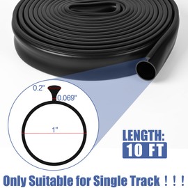 MYFAMIREA 10FT Garage Door Seals Bottom Rubber, 0.2" Triangle Weather Stripping Seals for Single Track Weatherproofing Threshold Replacement Strip Fits 10FT Wide or Smaller Doors, Black