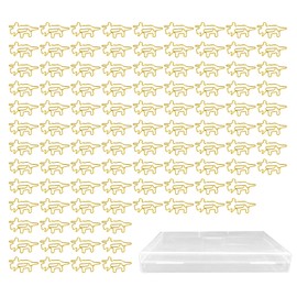 100pcs Golden Dinosaur Paper Clips Increase Slip Resistance Anti Rust Metal Portable Paperclips for Office School