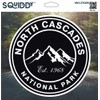 Squiddy North Cascades National Park - Vinyl Sticker (7" Tall)