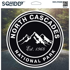 Squiddy North Cascades National Park - Vinyl Sticker (7" Tall)
