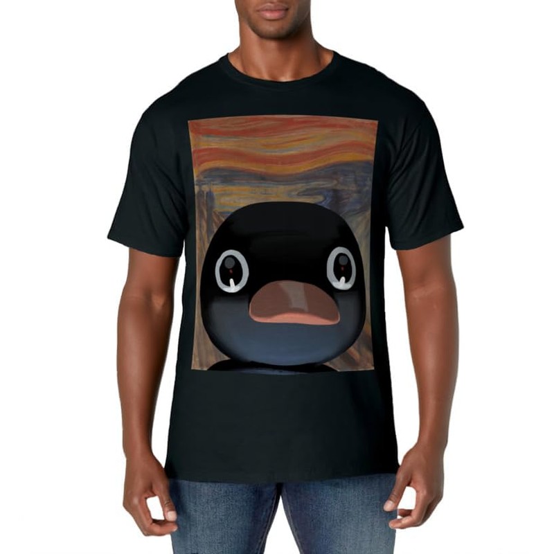 penguin noot scream Funny penguin meme T-Shirt