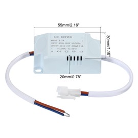 PATIKIL 4-7W 300mA LED Driver, 3 Pack AC 85-265V Output 15-21V DC Male Connector Constant Current Rectifier Transformer External Power Supply
