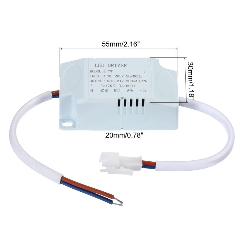 PATIKIL 4-7W 300mA LED Driver, 3 Pack AC 85-265V Output