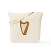 CafePress Celtic Harp Tote Bag Reusable Natural Beige Canvas Shopping