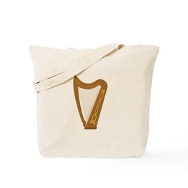 CafePress Celtic Harp Tote Bag Reusable Natural Beige Canvas Shopping Bag
