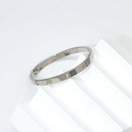 GILIEYER Bracelet made of stainless steel, clover bracelet, love and friendship bracelet, cubic zirconia, cross bracelet, fashion bracelet, Stainless Steel, Cubic zirconia