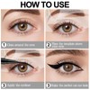 Apooliy Liquid Eyeliner with Eye Liner Stencils,Waterproof Eyeliner Pen with