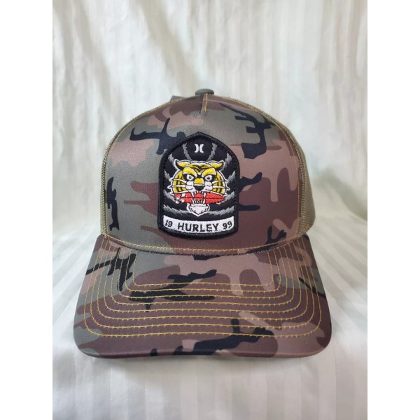 Hurley Wild Things Trucke Hat / Cap -Camo/ Green Mesh-