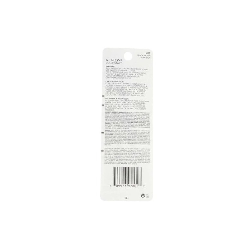 REVLON ColorStay Eyeliner with SoftFlex, Black Brown 202, 0.01 Ounce
