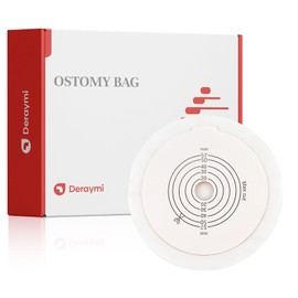 DERAYMI 10pcs Ostomy Barrier Chassis for Two-Piece Ostomy Bag, 15-57 mm Can Be Cut Hydrocolloid Skin Barrier Colostomy Bag Stoma Accessories