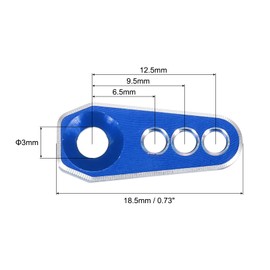 MECCANIXITY Aluminum Alloy 1/18 25T Steering Servo Arm Horn Deep Blue for DIY RC Car/Boat/Airplane Boat Accessories 1 Pcs