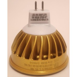 Unique Lighting Systems Flex Gold Series MR16 3W 45 Degree 600 Lumen 2700K Warm White LED Bulb (LED-6W-DM6FL27K)