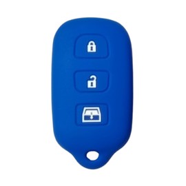 Thrida Silicone Key Fob Cover for Toyota 4Runner & Sequoia, Blue, 3-Button, SUV Fit