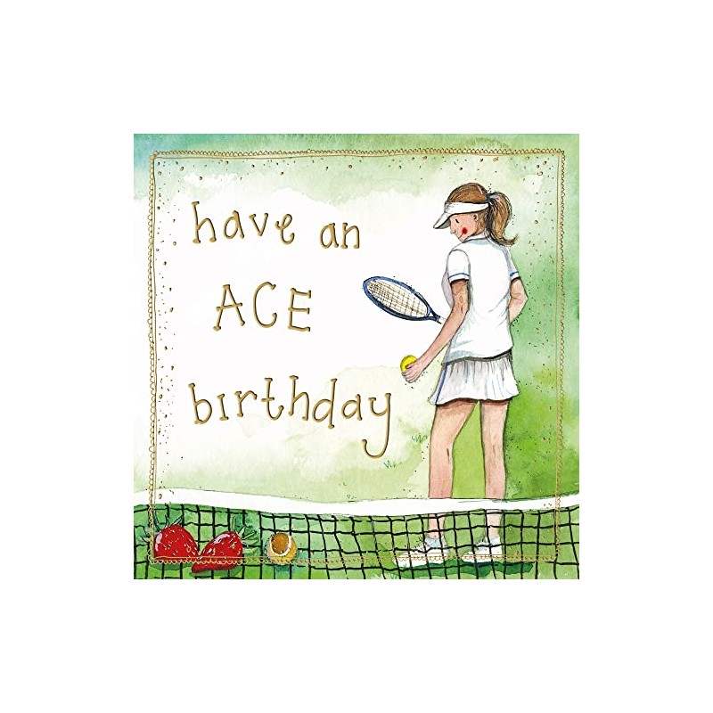 Alex Clark Tennis Ace Foil Birthday Card