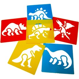 Tosnail 48 Pieces Stencil Drawing Templates, Drawing Painting Stencil Templates for Kids Crafts, Washable,14 x 15 cm, Insects, Vehicles, Jungle Animals, Vegetables, Dinosaurs and Marine Animals