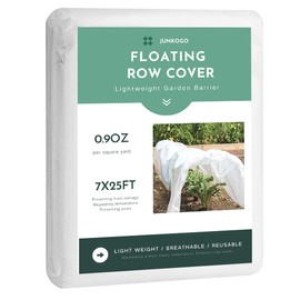 JUNKOGO Plant Freeze Protection Cover, 7x25ft Frost Cloth Winter Garden Blanket, Floating Row Cover for Cold Weather and Shade, Perfect for Outdoor Vegetables, Trees, Greenhouse