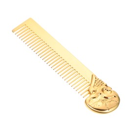 Baluue Professional Portable Men's Skull Beard Comb Zinc Alloy Hair Comb for Travel Styling