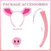 Coinmor Pig Ears Nose Costume Adult Animal Headband Tail Outfit