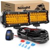 Nilight 6.5Inch 2PCS 120W Spot & Flood Combo Bar Driving