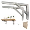 Folding Shelf Brackets 10 inch Heavy Duty,Max Load: 550 lb-Stainless
