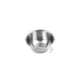 Fox Run Stainless Steel Small Mixing Bowl, 7.25 x 7.25 x 3.75 inches, Metallic