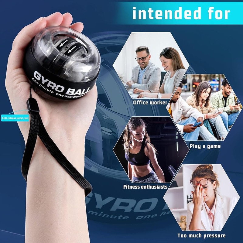 Giroscopios para Ejercicio, JASUVII Antebrazo Ejercitador Gyro Ball, Ejercitador de
