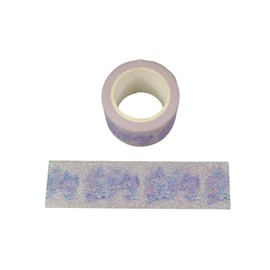 Syntego 2 Rolls Christmas Tree Theme With Snow Non Shed Iridescent Glitter Washi Tape 30mm x 3 Meters