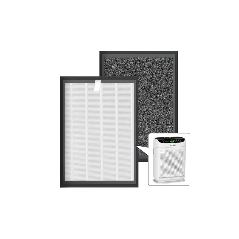 Spnoid ZX001 Replacement Filters (2-Pack) True H13 HEPA and Activated