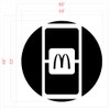 53" McDonalds Mobile Pickup Stencil - 1/8" (.125") PRO-Grade LDPE