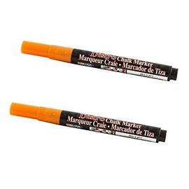 JAM Paper Markers - Fine Point Chalk Marker - Orange - 2/Pack