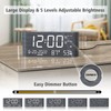 Mesqool Digital Alarm Clock, with Calendar Temperature and Humidity, Loud