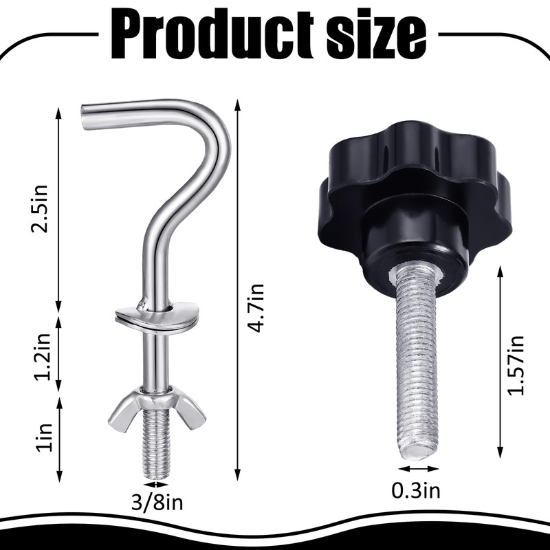 Therwen 8 Pcs Hammock Hardware Kit Heavy Duty Hammock Stand